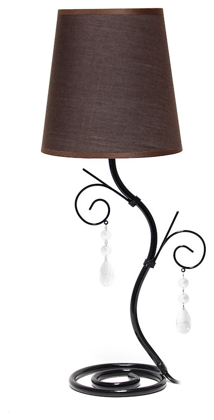 Creekwood Home Priva 19" Winding Ivy Desk Lamp/Brown Shade - CWT-2006-BW