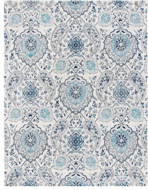 10' x 14' Boho Chic Glam Area Rug, Paisley Design, NonShedding