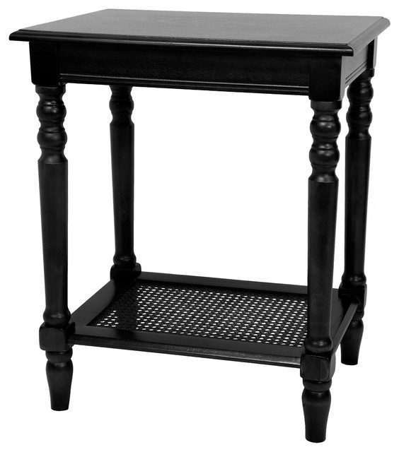 23" Classic Design Side Table, Black