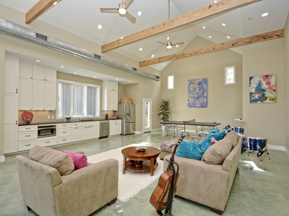 Inspiration for a transitional home design remodel in Austin