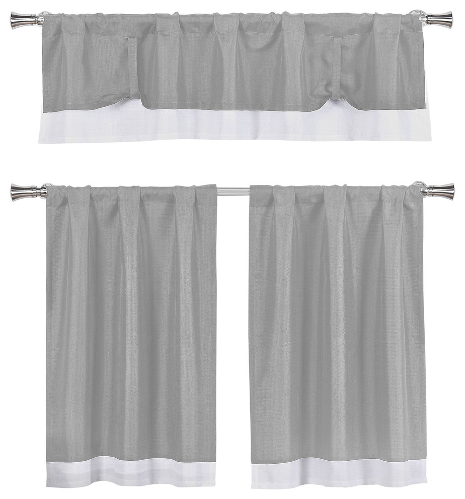 Kitchen Curtains 3 Piece Set