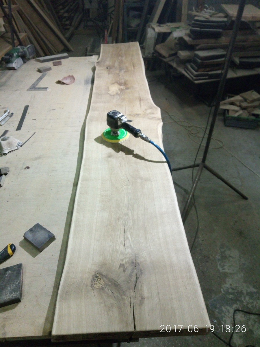 стол из слеба дуба начало