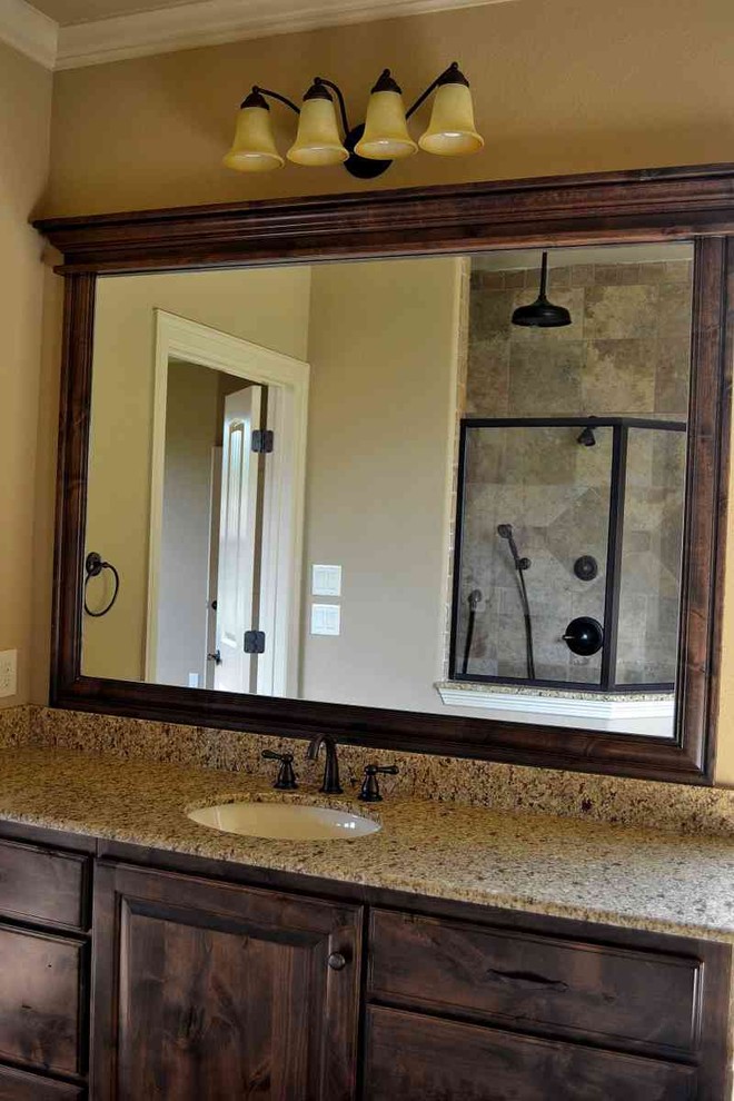 Master vanity with stained trim - Traditional - Bathroom - Austin - by
