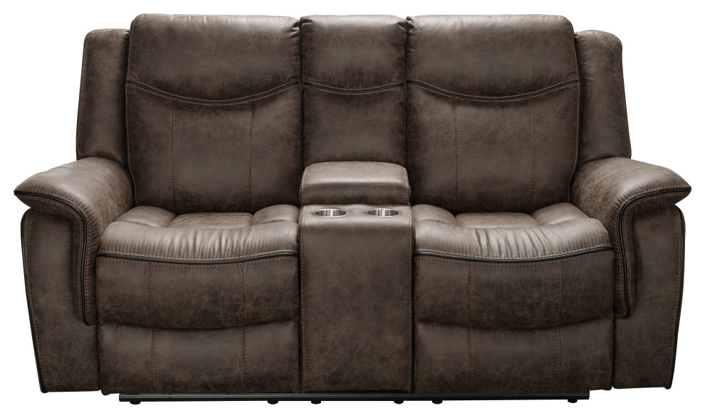 Stillwater Reclining Loveseat With Console in Whiskey by Pulaski