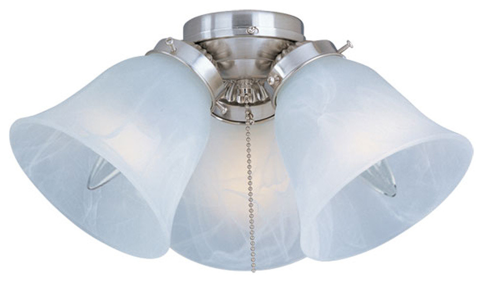 Maxim Lighting FKT207SN 3-Light Ceiling Fan Light Kit with Wattage Limiter