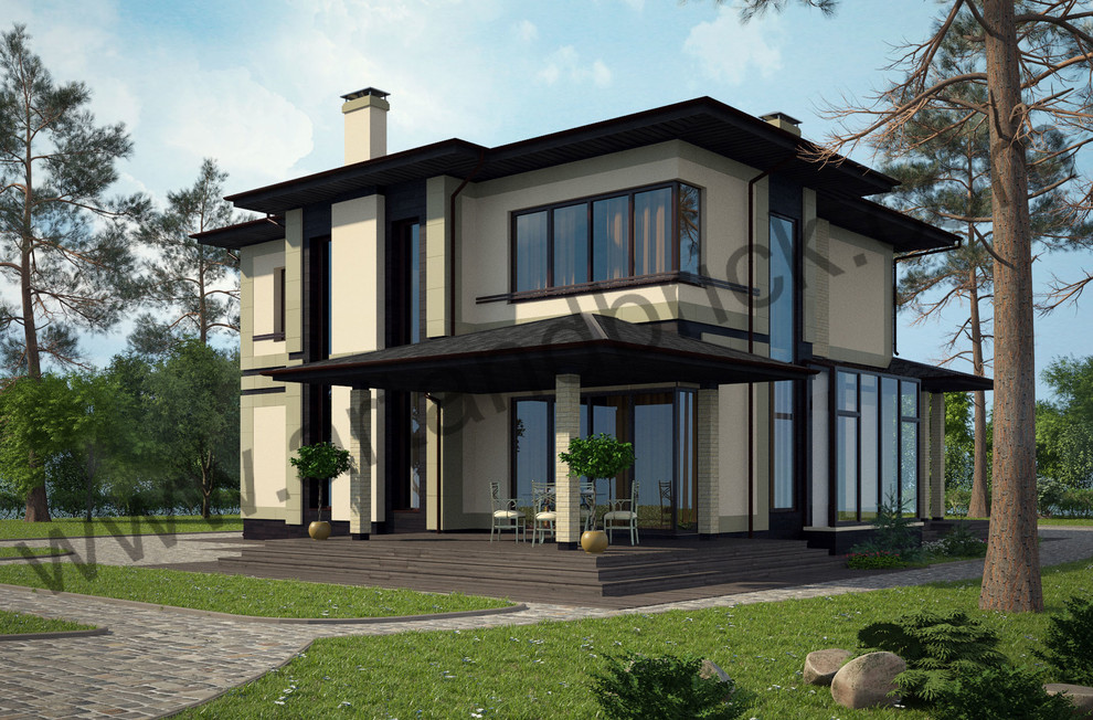 Дом с баней в современном стиле (МО)