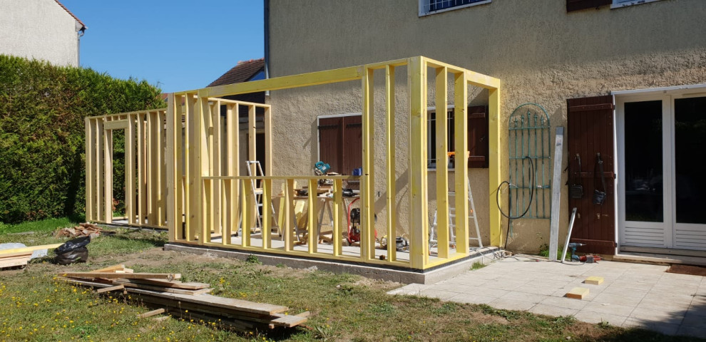 Extension en ossature bois d'une maison individuelle