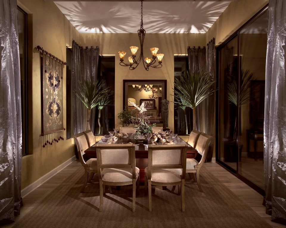 Inspiration for a mediterranean dining room in Phoenix.