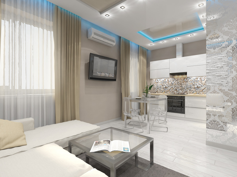 Кухня-студия в ЖК "Серебряный Берег"