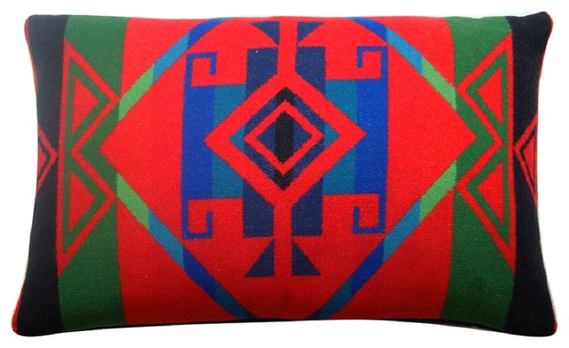 Hudson Lodge 14x20 Accent Pillow In Pendleton Falcon Red Wool