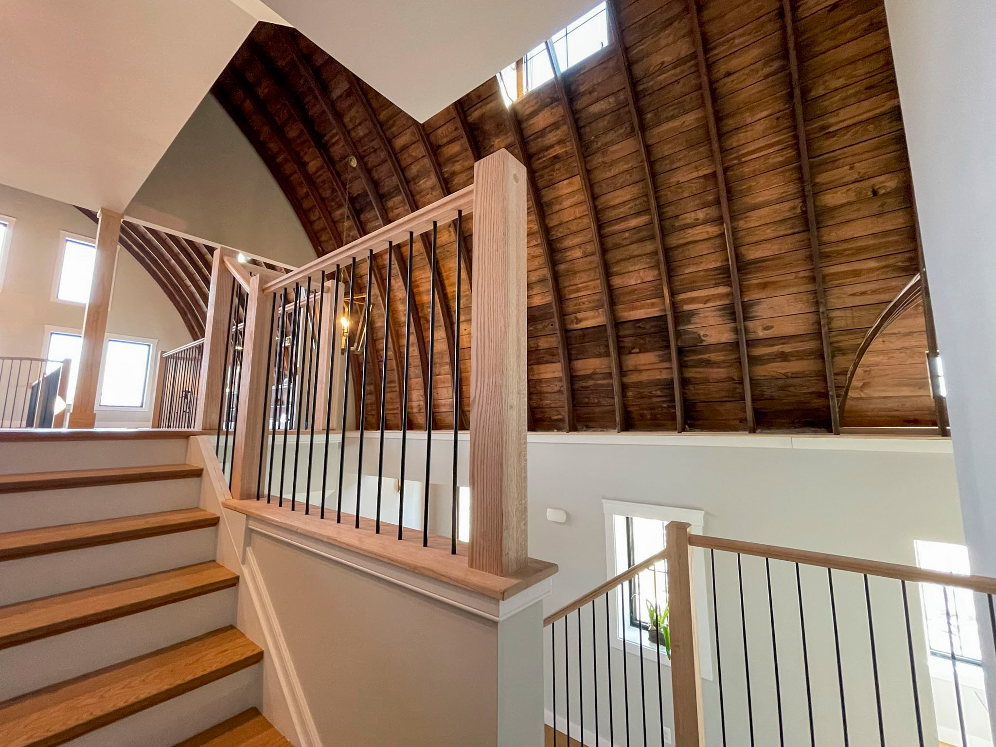 102_Straight-Freestanding Stairs/Landing in Barn Style Home, Leesburg VA 20175