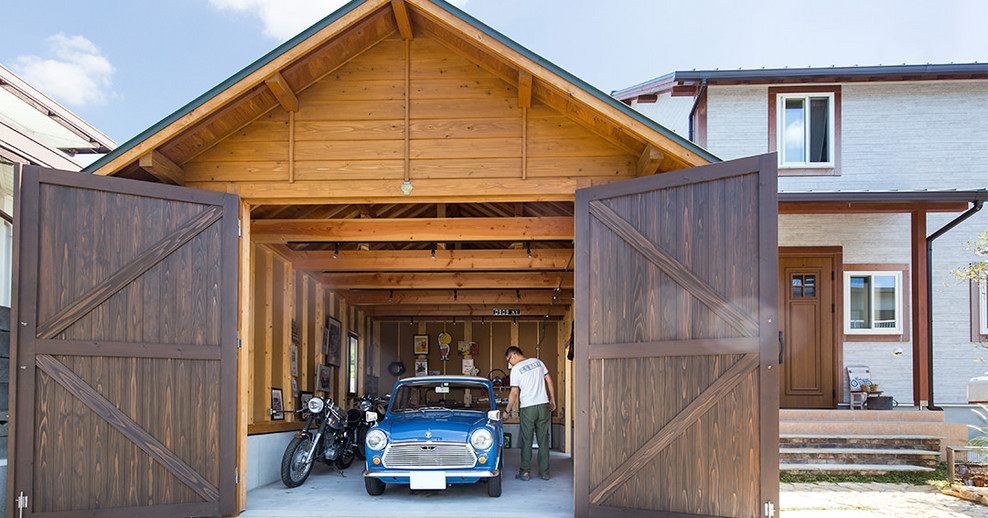 Inspiration for a traditional garage in Other.