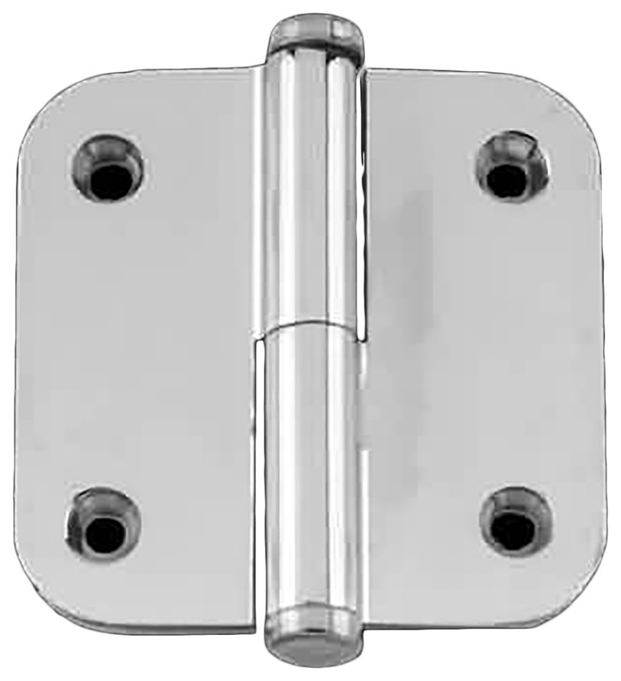 Hinge 2" Lift Off Right Chrome Radius Coin Tip Modern