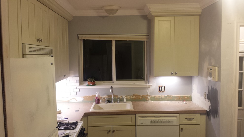 subway tile around kitchen window?