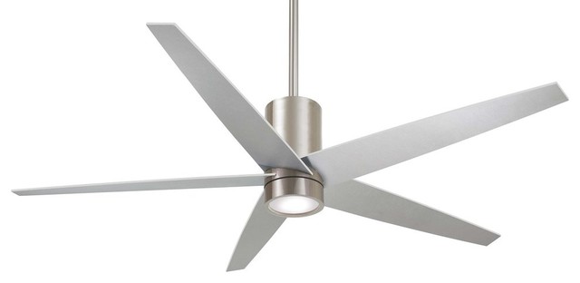 Symbio 56 Ceiling Fan Brushed Nickel Silver Blade Etched