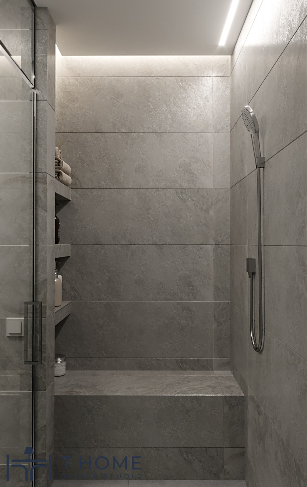 ЗОНА ДУША В ВАННОЙ ПРИ СПАЛЬНЕ