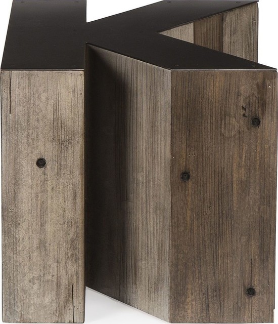 Resource Decor Alphabet Side Table, Letter K - Rustic - Side Tables And ...