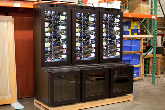 Custom Refrigerated Wine Cabinet Modern Weinkeller New York