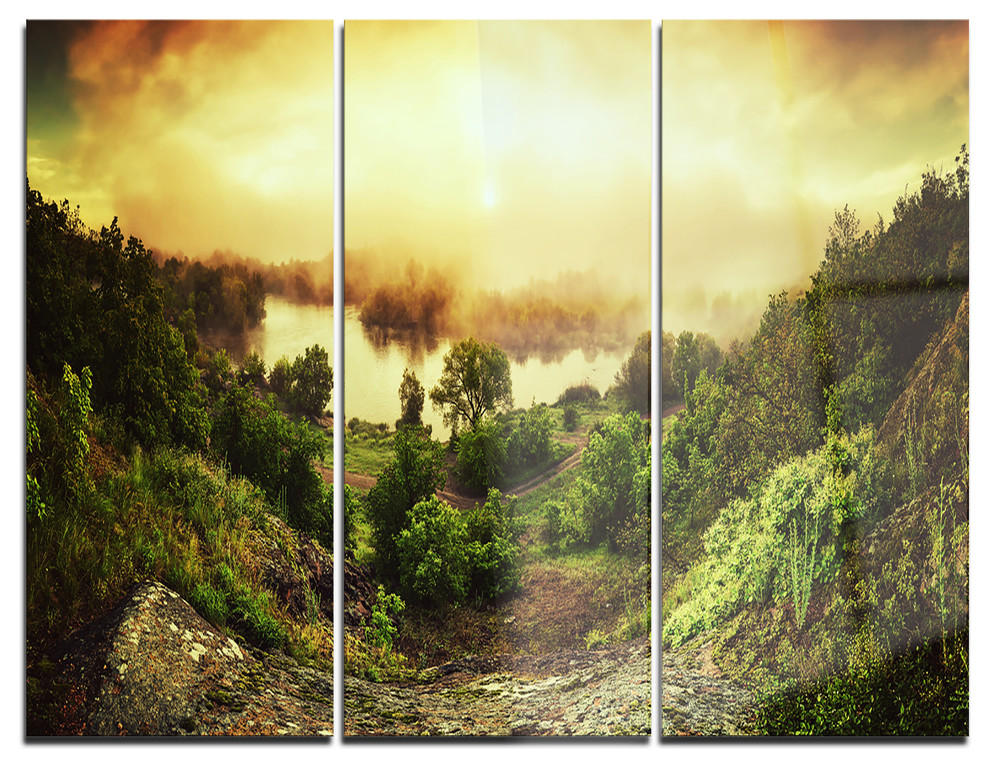 "Vintage Raising" Photo Metal Wall Art, 3 Panels, 36"x28", 36"x28" 3