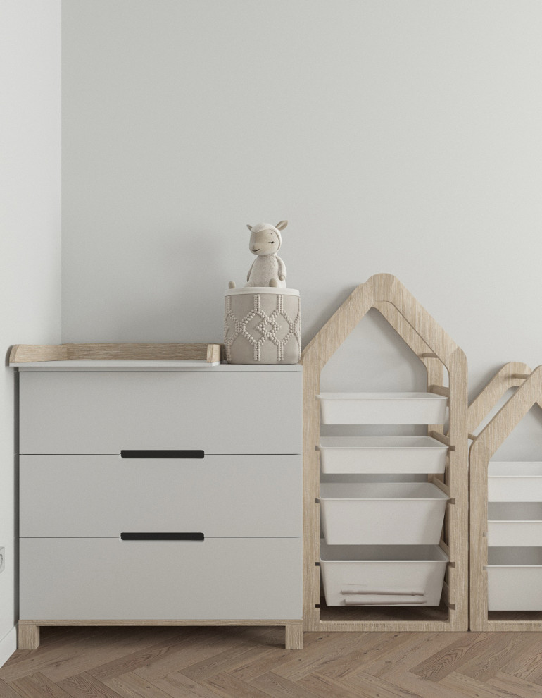 Яркие акценты и универсальная детская: интерьер для молодой семьи с дочкой