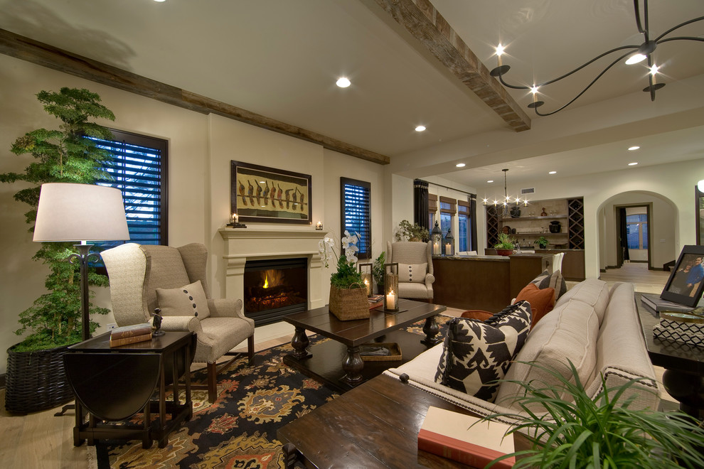 Example of a transitional home design design in Orange County