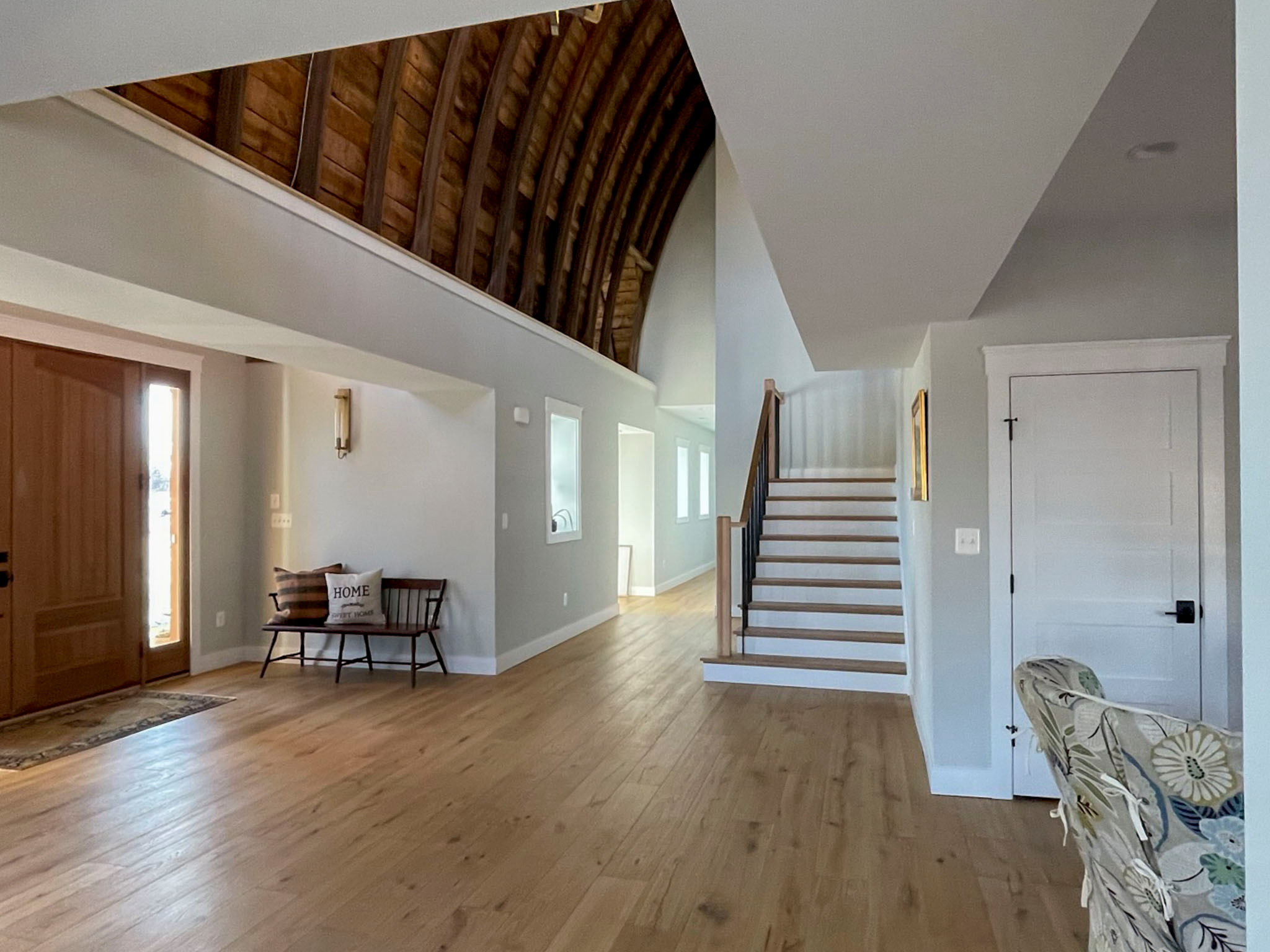 102_Straight-Freestanding Stairs/Landing in Barn Style Home, Leesburg VA 20175