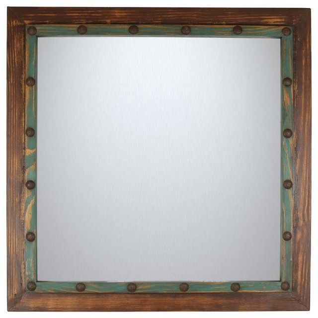 Rustic Mirror Blue Sierra 36x36