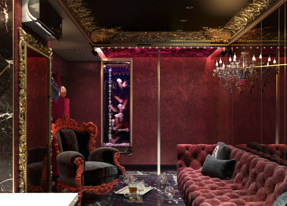 Дизайн необычной комнаты отдыха в стиле Burlesque
