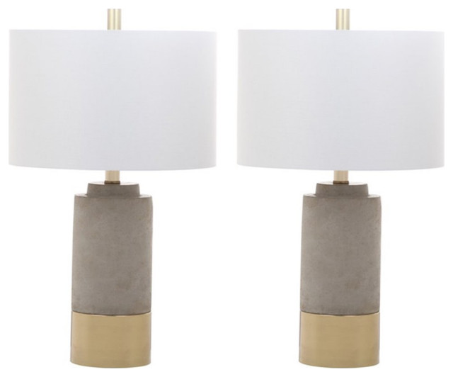 Safavieh Table Lamp in Gray and Gold (Set of 2)