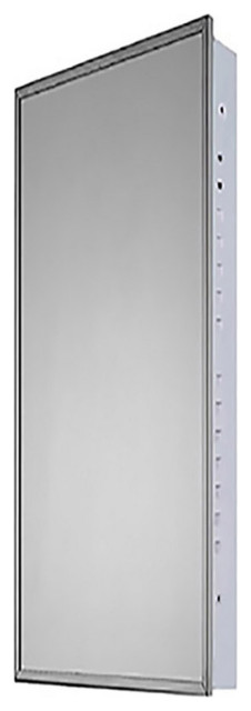 18"W x 52"H Euroline Series Flush Mounted Bright Annealed Stainless Steel Framed