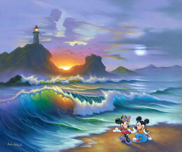 Disney Fine Art Mickey Proposes to Minnie Premiere by Jim Warren