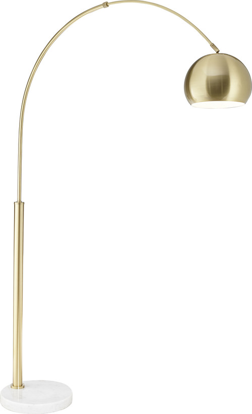 Basque Floor Arc Lamp-Gold, Gold