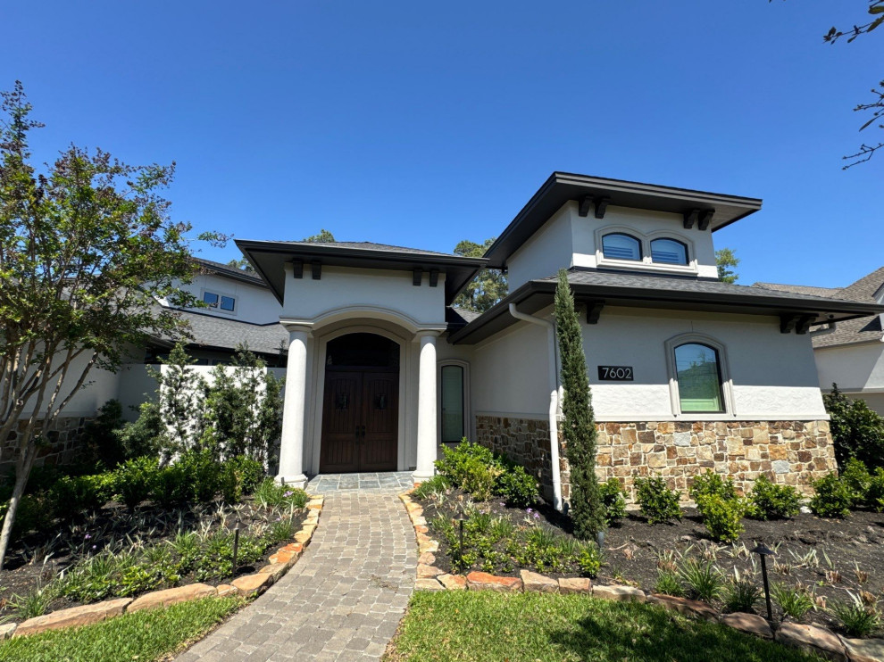 Exterior Stucco Painting Project in Augusta Pines (Before and After)