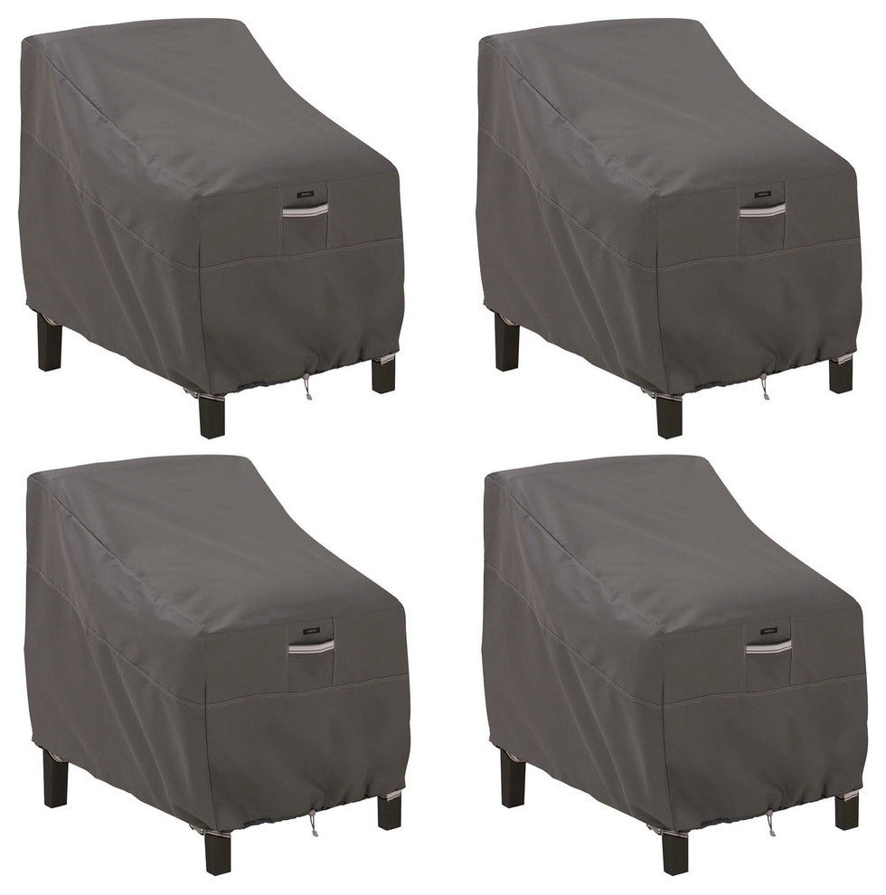 Deep Seated Patio Lounge Chair Covers/Premium Furniture Covers, 4Pack