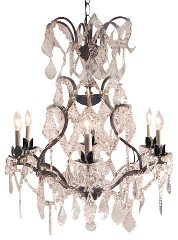 Wrought Iron Empress Crystal Chandelier