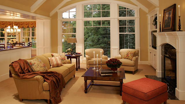 New Home Construction Cottage Style - Traditional - Living Room ...