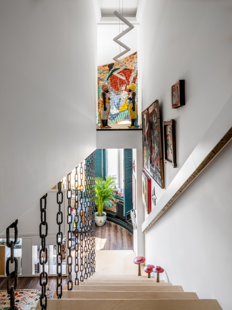 Design ideas for a bohemian staircase in Moscow.