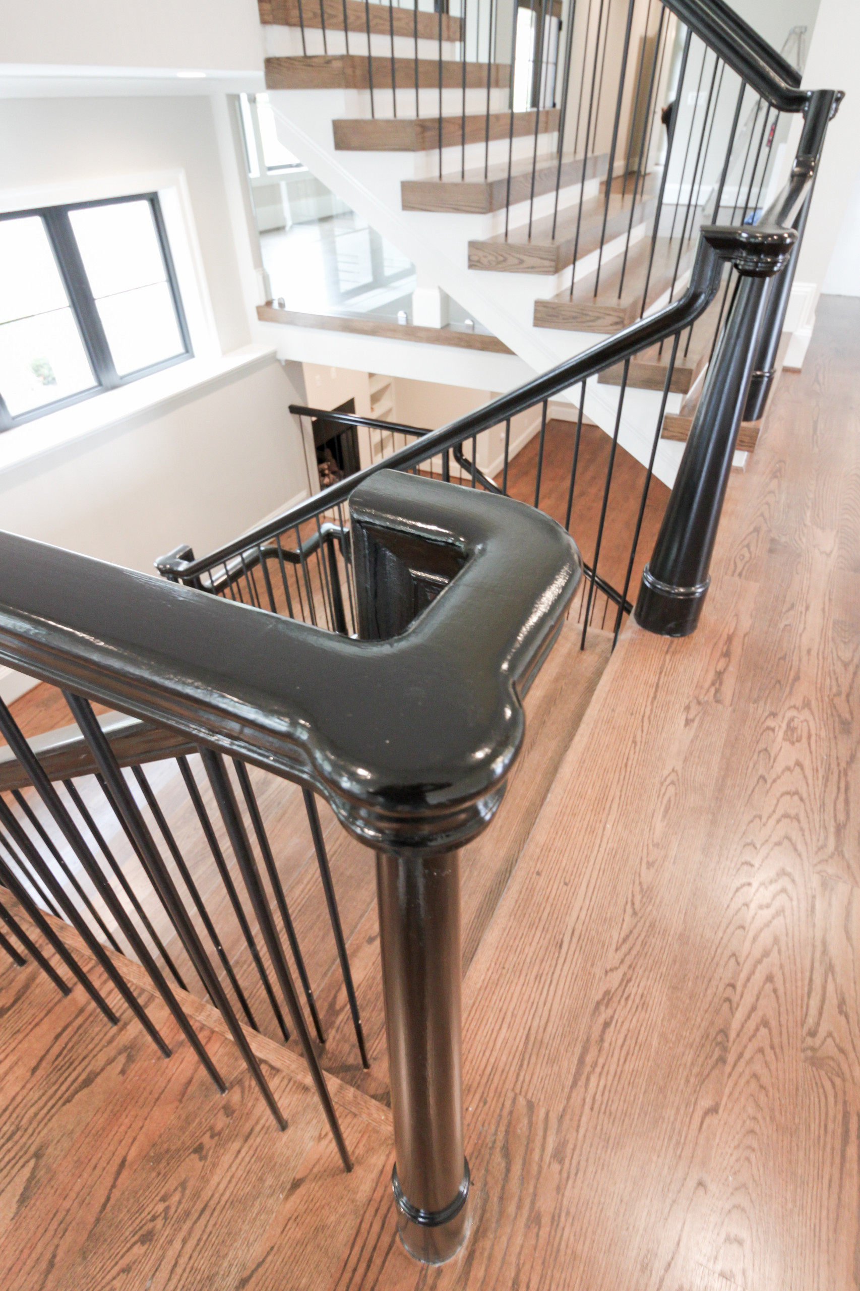 89_Eclectic and Edgy Staircase in French Contemporary Residence, McLean VA 2210