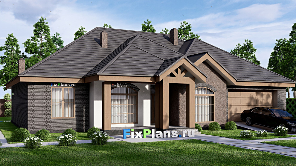Проект одноэтажного дома 20х18м S241м2 F-16955