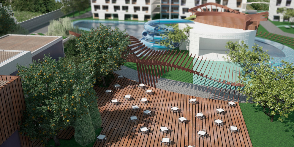 общественный и анимационный блоки пансионата