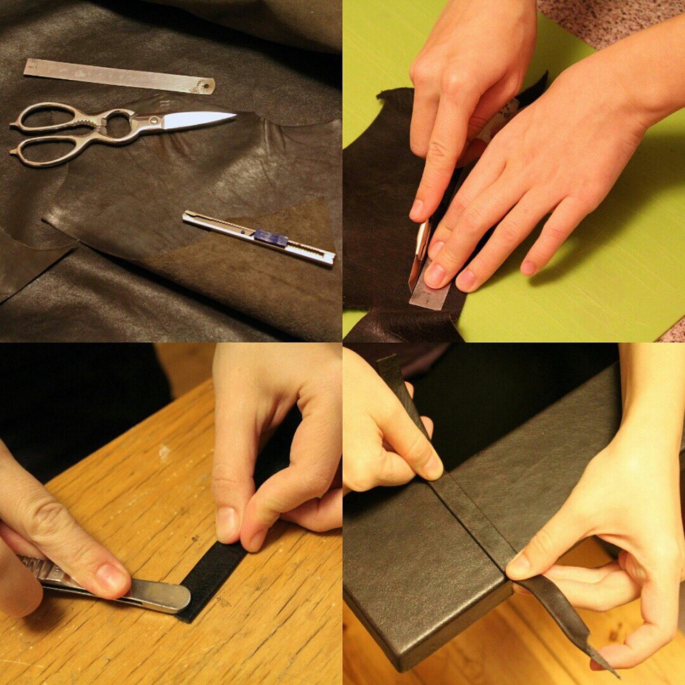 Коричневая рама из натуральной кожи