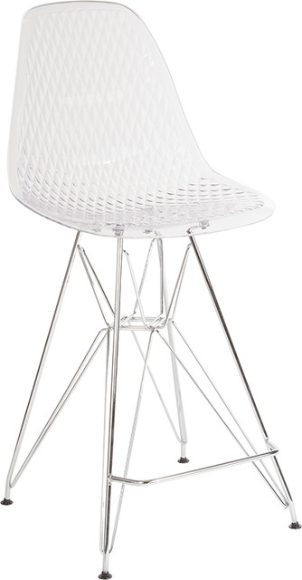 26 Acrylic Counter Height Stool With Chrome Legs Clear Bar Counter Height Stool With Chrome Legs