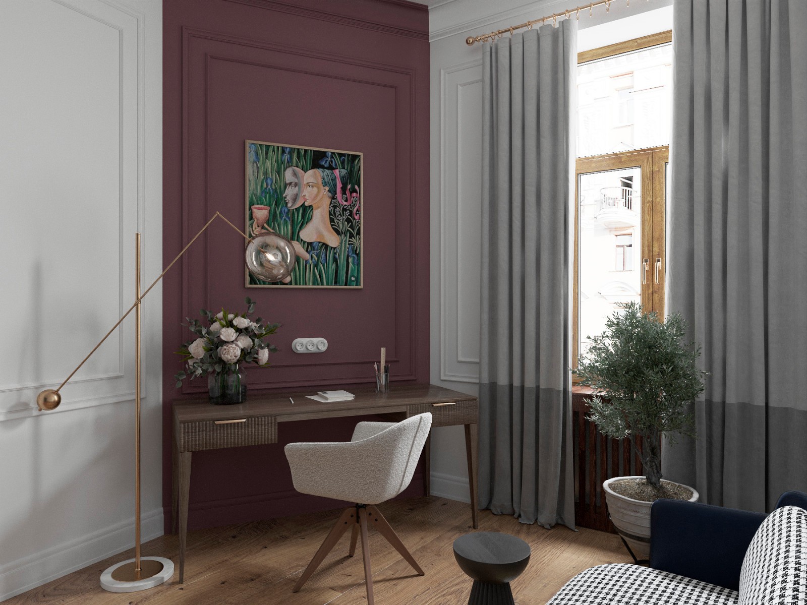 Проект в старом фонде в центре СПб. Ретро и винтаж.