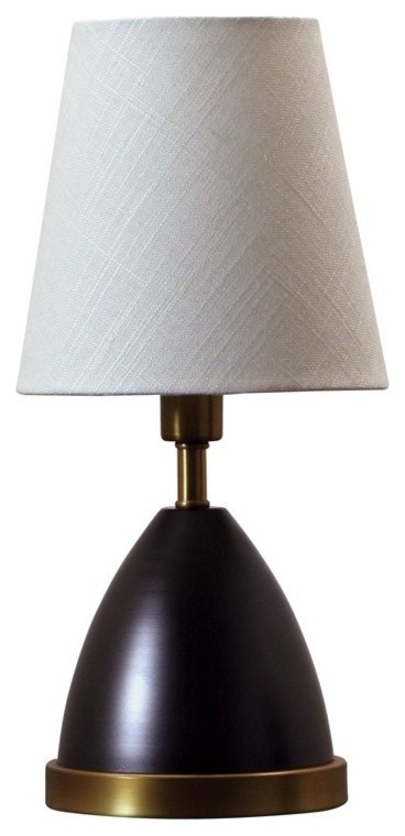 House of Troy Geo 12" Parabola Mini Lamp, Bronze With Brass, GEO211