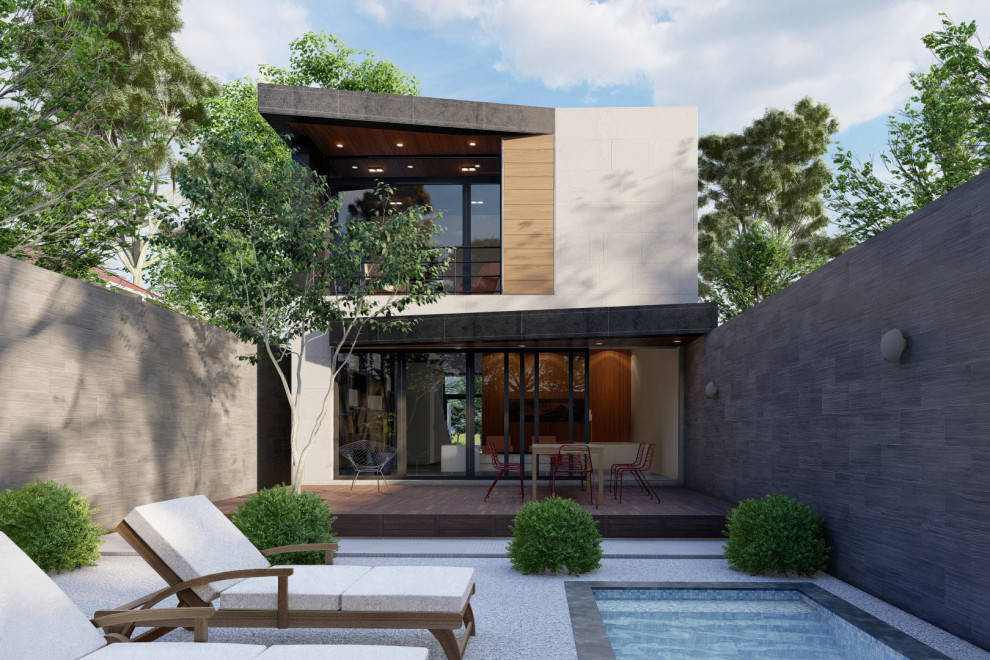 проект частного дома на узком участке