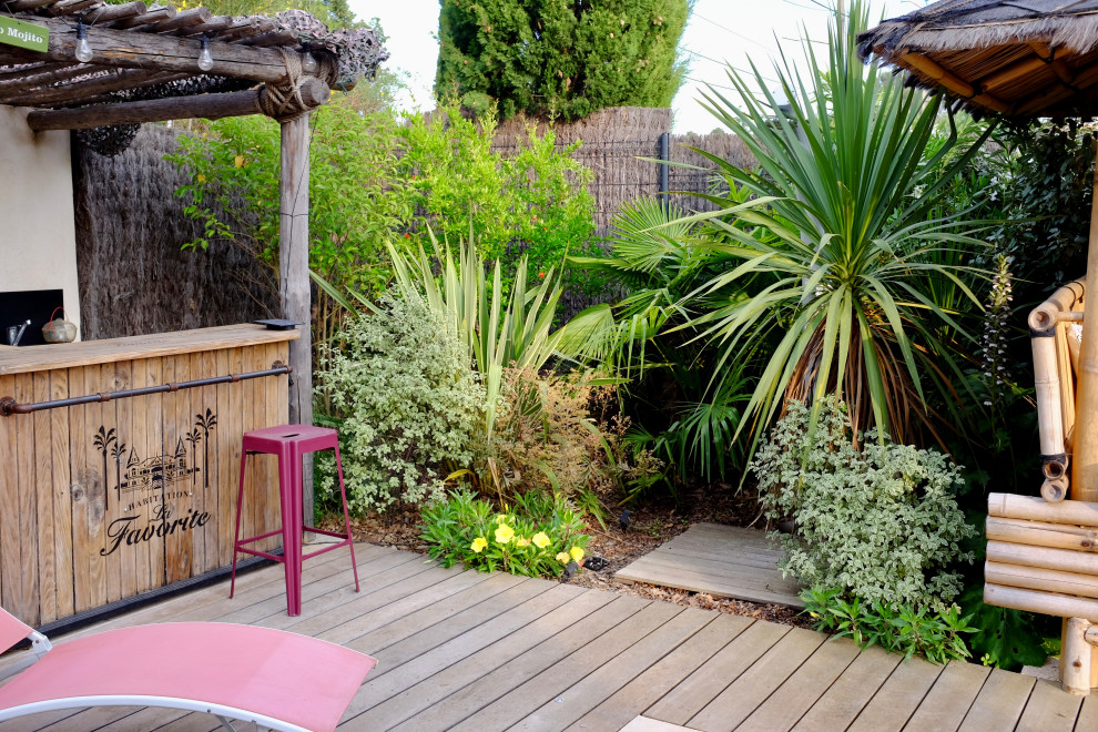 Petit jardin exotique avec mini-piscine