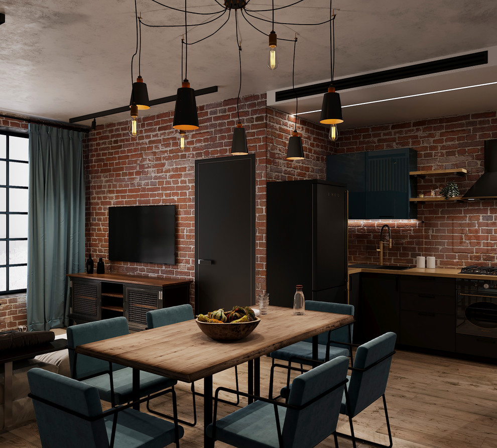 3D проект квартиры-студии 55 м.кв.