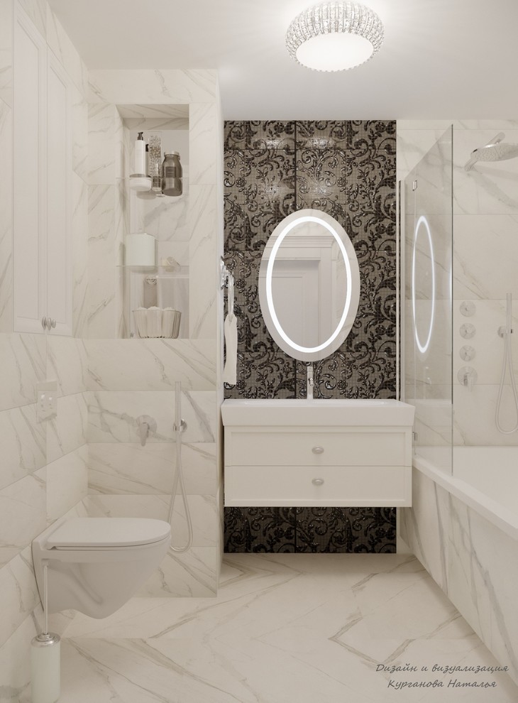 Дизайн-проект четырехкомнатной квартиры в жилом комплексе "Дом-Мегалит на Неве".