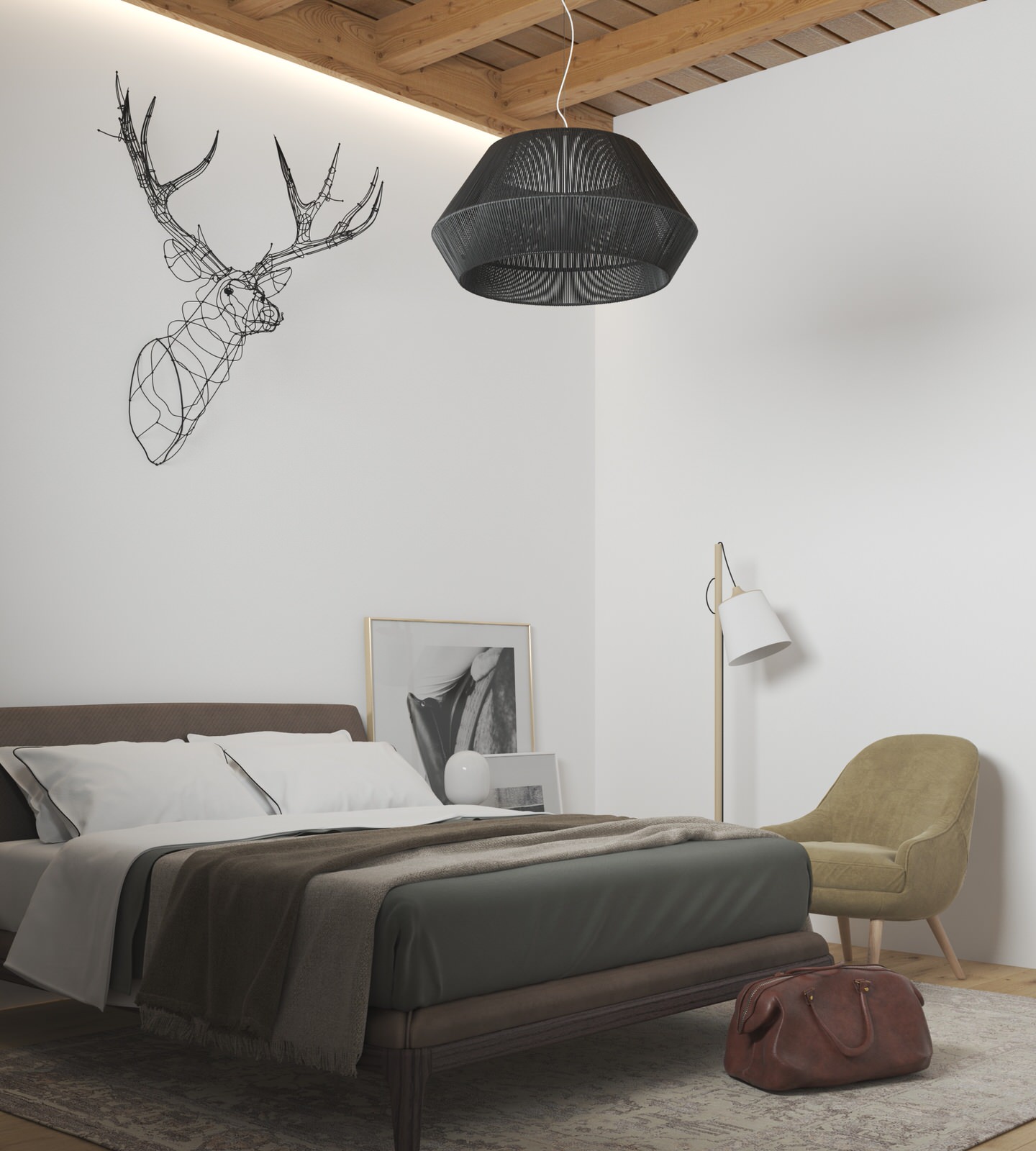 Дизайн-проект интерьера загородного дома (из бруса)