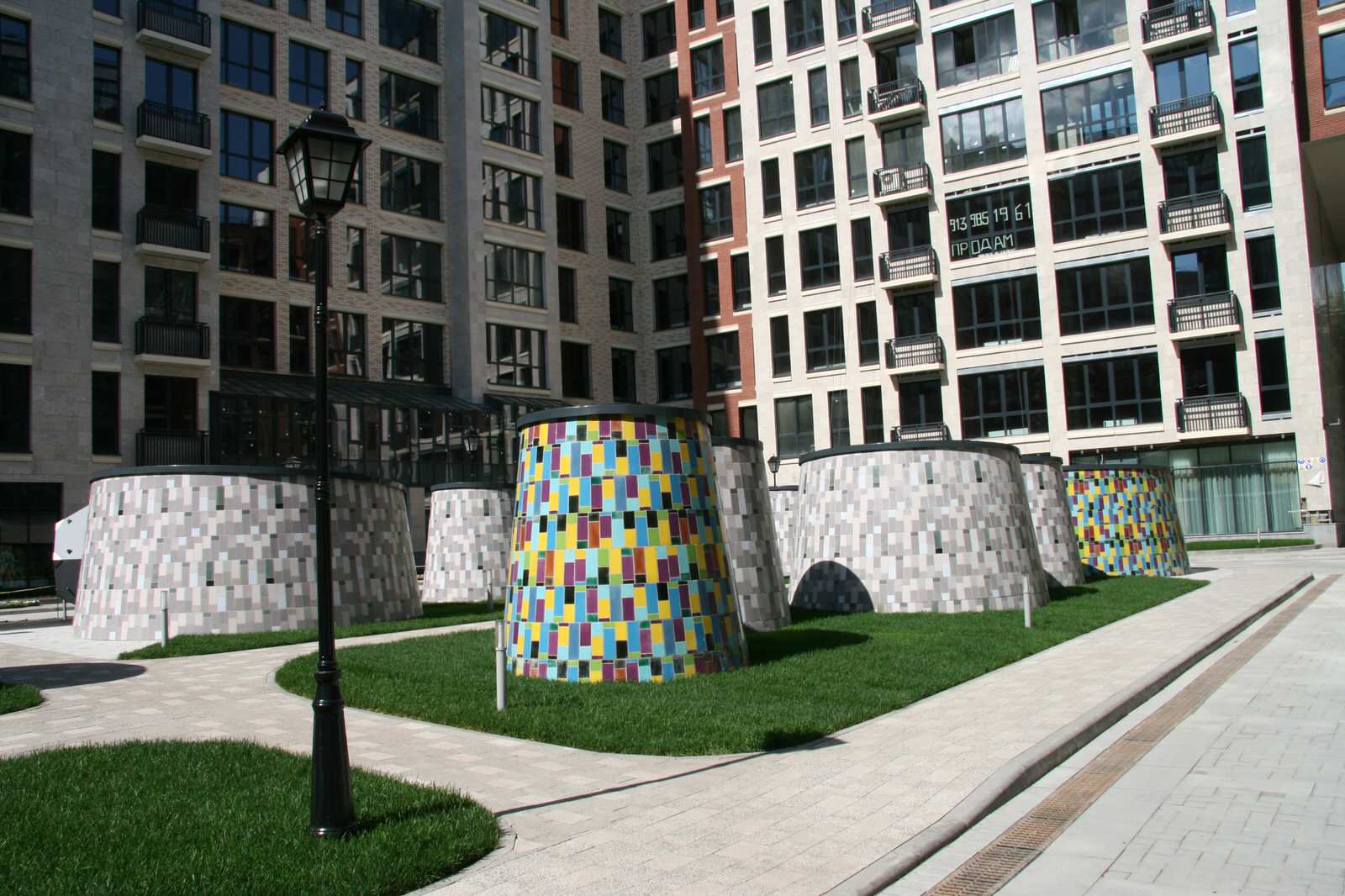 Малые архитектурные формы. Оформление внутреннего двора ЖК "Барин Хаус"